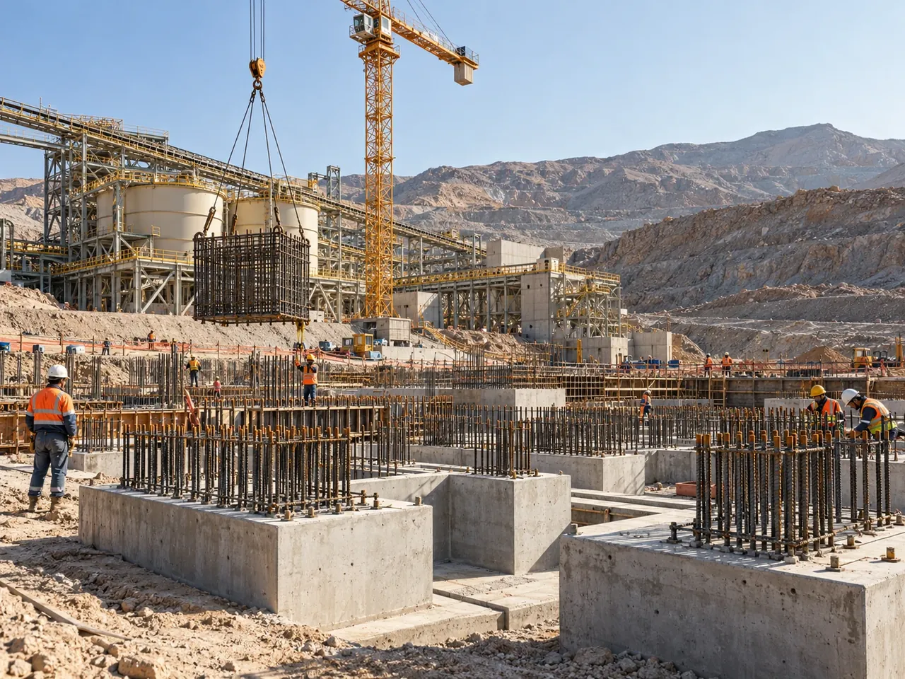 矿山工程基础建设现场